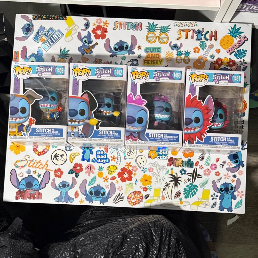 Funko Pop! Stitch Collection - Blue, Red, Purple
